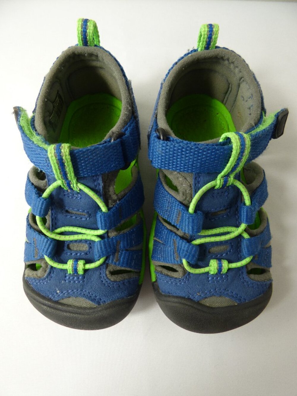 Keen Kids Blue and Neon Green Sandals